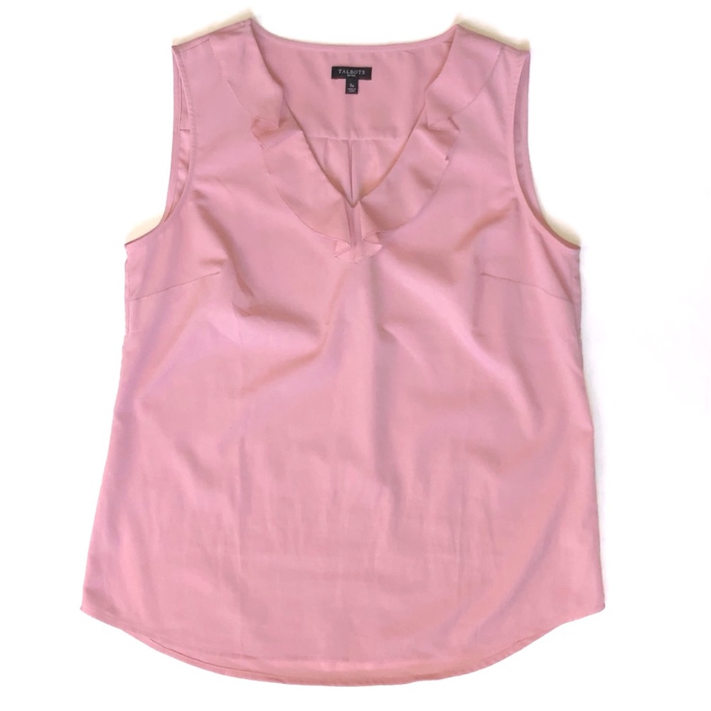 Talbots Pink Blouse 3 for 15 SALE CLEARANCE Dusty Rose Ruffle Small Petite
